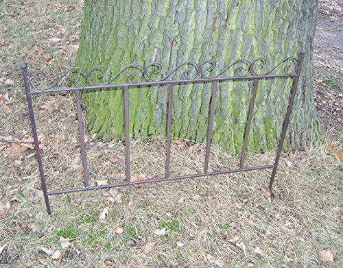 Steckzaun, Rankgitter, Rankhilfe, Beetbegrenzer, Eisen, 70 x 53 cm