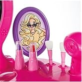 Barbie Dolu 1609 Oyuncak Ayaklı Makyaj Masası Ve Sandalye Seti Aksesuarları