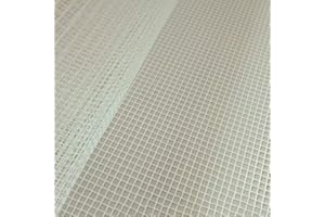 ATATMOUNT 100x150cm Tapis Blanc Crochet Maille Toile loquet Crochet Tapis Faisant Tapis Tapisserie Bricolage Kit Outil pour Broderie Artisanat décoration