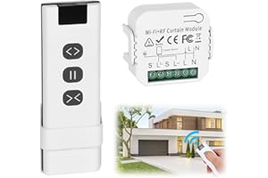 Lomhyve Módulo de Interruptor de Persiana, Interruptor Inteligente Persiana Módulo de Persianas WIFI Con Mando a Distancia,Para Persiana, Toldo