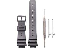 XBDSW Pasek do zegarka z żywicy, kompatybilny z Casio GA2100 GA2110 GA-B2100, czarny, męski, sportowy, wodoszczelny pasek