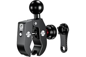 BRCOVAN Diebstahlschutz Aluminiumlegierung Lenkerklemmbasis mit 1 Zoll TPU Kugel für Schienen mit Einem Durchmesser von 0,5 bis 2 Zoll, Kompatibel mit RAM Mounts Doppelsockelarm der Größe B