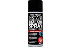 Pro-Kleen Instant Waterproof Sealant Spray - Tough Leak Sealant Spray for Roofs, Pipes, Guttering & More - Transparent & Long-Lasting Formula - Instant Emergency Repair (400ml)
