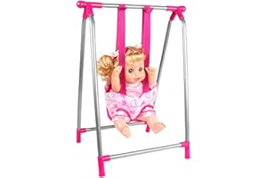 cypreason Poussette Poupée, Bébé Set du Berceau, Poussette Poupee Jouet, Accessoire Poupon, Jouets Jeu Rôle Poussette, Balançoire, Chaise Berçante, Chaise Haute, Lit