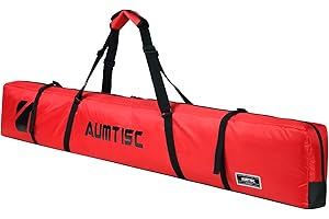 AUMTISC Ski Kit Bags Sac de Sport d'hiver de Voyage Unique Rembourré pour Transporter Les Skis Poche pour équipement avec poignée réglable