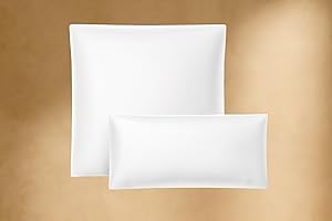 ‎SERALINO Seralino Satin Kissenbezug 40x60 Weiß (2er Set) aus 100% Bio Baumwolle, Oeko-Tex Zertifiziert, weiche & atmungsaktive Kissenhülle mit Reißverschluss, Kopfkissenbezug 40x60, Kissenbezug für Kinder