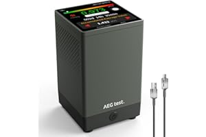 AEGTEST HOUND-2033 Rilevatore di radon, touchscreen 3,4", aggiornamenti ogni 10 min, allarmi sonori/visivi, portatile, ricaricabile, monitoraggio a lungo termine, USB, pCi/L o Bq/m³ – Nero