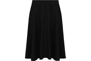 WearAll - Mujeres Tallas Grandes Llanura Abocinado Elásticos Corto Skater Falda