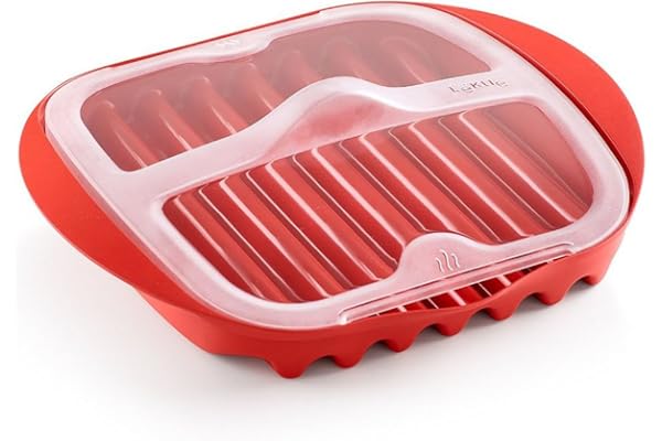 Lékué Microwave Bacon cooker, röd, 28,2 x 6 x 24,9 cm