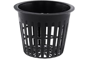 ZEWOOL Eastbuy Hydroponiczne doniczki siatkowe – 10 szt. ciężkich doniczek siatkowych kosz na kubek hydroponiczny do uprawy roślin klon czarny