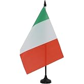 AZ FLAG Bandiera da Tavolo Portogallo 15x10cm Punta Dorata - Piccola BANDIERINA Portoghese 10 x 15 cm