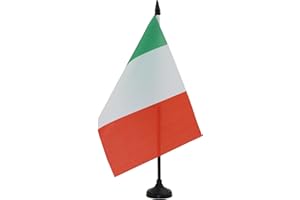AZ FLAG Bandiera Da Tavolo Italia 21x14 cm - Piccola Bandierina Italiana 14 x 21 cm