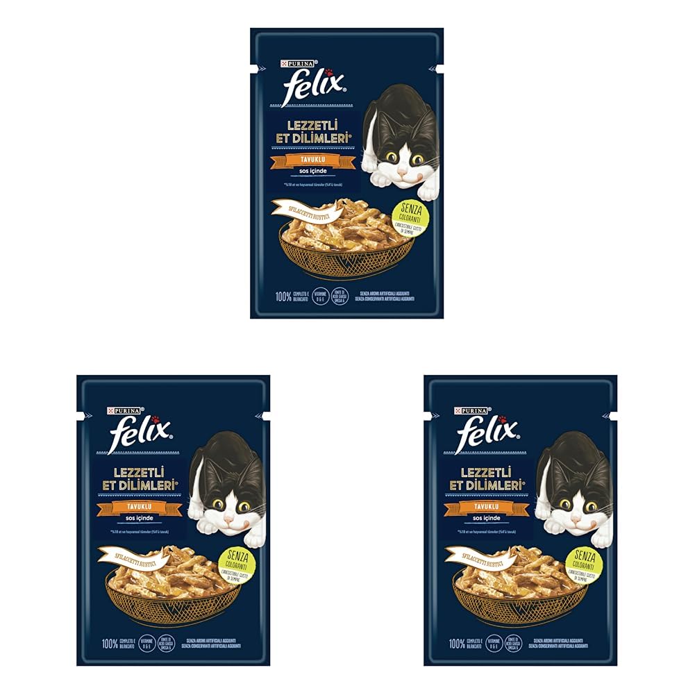 Felix Lezzetli Dilimler Tavuklu 80 Gr 3lü paket