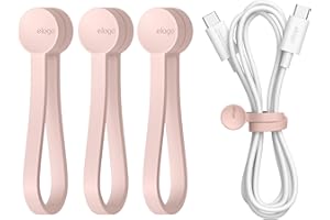 elago 3 Pack Bridas Magnéticas para Cables, Organizador de Cables de Silicona Premium, Organizador de Cables Magnético Reutilizable y Fuerte, Elegante Solución de Gestión de Escritorio (Rosa)