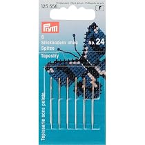 Prym Borduurnaalden – 6 Stuks, Stompe Punt, 1,60 X 55 Mm, Gehard Staal, Zilver/goud, Geschikt Voor Wol En Dikke Stoffen, Ideaal Voor Handborduurwerk