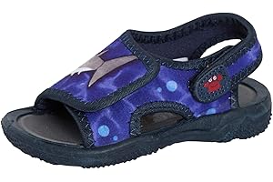 Lora Dora Boys Shark Sports Sandals Kids Novelty Easy Fasten Open Toe Summer Shoes