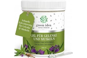 Green idea Vallörtssalva Gel Hög Dos XXL 500 ml | Kroppsvårdsgel för leder, senor och muskelsmärtor, För rygg-, knä- och nacksmärtor