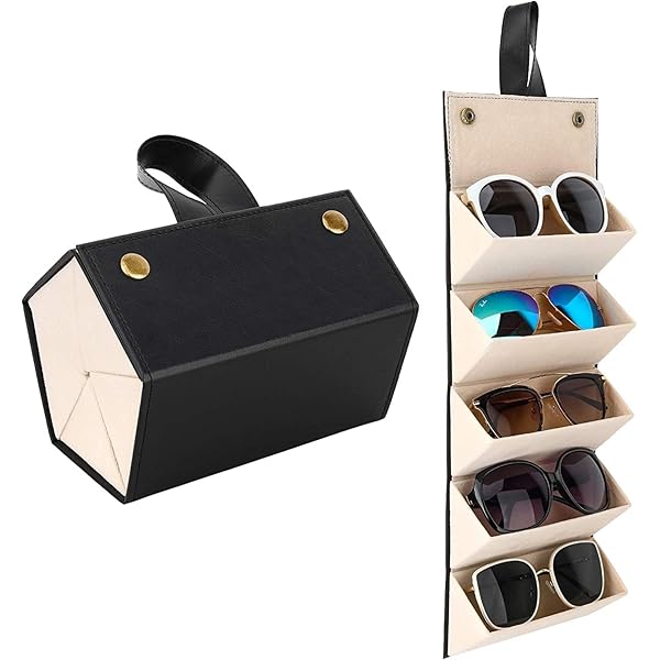 Rhyhorn Multi Sunglasses Case Organizer for Men Women - 5 Slot