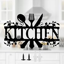 Black Lab Kitchen Art Print, targa creativa in metallo con