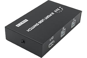 dynattenik 2-Port USB 2.0 PC Share Switch Box - U2-1A2B, Metall