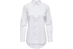 JdY Damen Basic Hemd Bluse Langarm Business Tunika Shirt Classic Regular Fit Stretch Oberteil JDYMIO