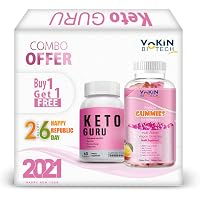 Vokin Biotech Keto Guru 60 Tablets for weight loss with Multivitamin gummies Free