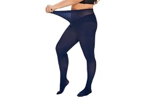 DUCMODA Collant Grande Taille pour Femme Doux Curvy Taille Haute Semi Opaque,XL,XXL,3XL,4XL