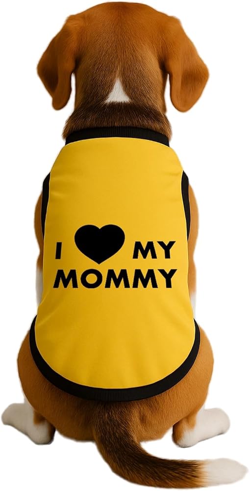 monopetz Yeni Sezon Köpek Ve Kedi Kıyafeti Sarı I Love Mommy M