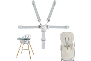 TMRBBESTY 5 Punkt Verstellbare Sicherheitsgurt,Universal Kinderschutz Gurt,Verstellbare Hochstuhl Sicherheitsgurte Gurte,Kinder sicherheitsgurte,Grau