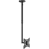RICOO Supporto TV soffitto D0322 Girevole Inclinabile Televisore 23-42" (58-107 cm) Staffa universale Televisione LED/LCD VES