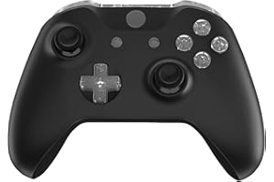 eXtremeRate Boutons de Remplacement Complet pour Xbox One S/X Manette, Trigger LB RB LT RT Bumpers D-Pad ABXY Start Back Sync Buttons Customisé pour Xbox One S/X Manette Modèle 1708, Transparent