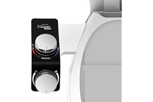 XSpecial Hot and Cold Bidet Attachment for Toilet UK, Non-Electric Bidet for WC with Dual Nozzle, Self-Cleaning Bidet Toilet Seat with Adjustable Water Pressure Temperature