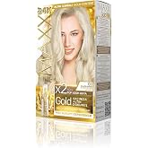 MAXX DELUXE Gold series 24K Gold Particle Serum with 1 Box 2 x 50 ml and Developers Hair Dye (PLATINUM YELLOW 0.1)