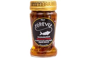 Fish 4 Ever - Anchovy Fillets in Organic Extra Virgin Olive Oil - Sustainably Fished. Jar Canned Food Rich in Omega-3, Great with Bread, Pasta and Salad 95g