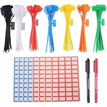 300 étiquettes Adhésives Pour Câbles - PVC Résistant à L'eau, 10 Couleurs - Idéal Pour Organiser Bureau, Maison, Industrie