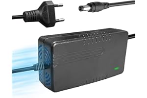 FONGKE Chargeur de Scooter électrique Adaptateur Secteur 42V 2A Chargeur, connecteur 5.5mmx2.1mm/5.5mmx2.5m pour 36V vélo d'équilibrage électrique