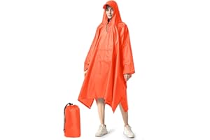 NUUR Regenponcho Damen Unisex Regencape Wasserdicht Festival Regenmantel Wiederverwendbar Rain Poncho Hiking Cycling Outdoor Mehrzweck Regenjacke mit Kapuze