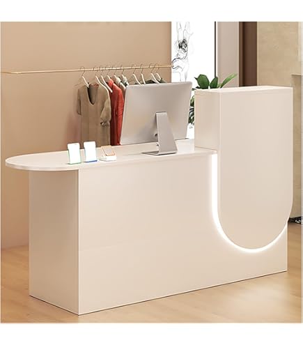 Comptoir De Réception, Comptoir D'accueil Avec Lumière, Comptoir De Bureau Avec Tiroirs, Petit Bureau De Réception, Meuble Bar Cuisine, Pour Salon Salle De Réception Caisse, Lobby (Color : J, Size