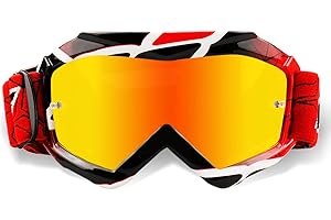 NENKI Gafas de Motocross Niño, Antivaho Gafas para Motocicleta Esquí Gafas Deportivas de Protección Anti UV/Viento/Polvo -Adecuado para niños y niñas de 3 a 12 años