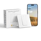 Meross Interruttore a Parete WiFi, Intelligente Smart Switch, 1 Way 1 Gang, Funzione Timer, APP Controllo Remoto, Compatibile