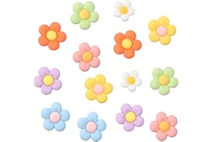 LOGHOHU 14 Stück Anstecker Blumen für Crocs,Chrysanthemum Blumen Schuh Charms,7 Farben Schuhanstecker,Bunte Niedliche Blumenform Charm für Damen Mädchen DIY Clogs Sandalen Schuhschmuck