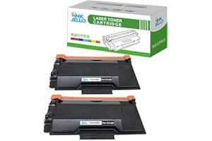 InkJello Compatible Toner Cartridge Replacement for Brother DCP-L5500DN L6600DW HL-L5000D L5100DN L5100DNT L5200DW L5200DWT L6250DN L6300DW L6300DWT MFC-L5700DN L5750DW TN3480 (Black, Double Pack)