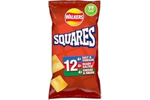 Walkers Squares Flavour Potato Snacks 12 x 22g
