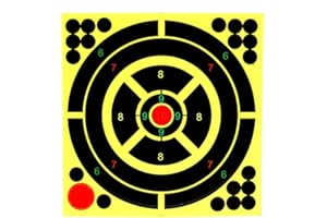 ANCLLO Bersagli da 10 Fogli da 8 Pollici in Carta autoadesiva per bersagli Adesivi reattivi