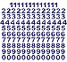Produktbild 130 Zahlen je 13 mal 1 - 0 ca. 5cm hoch, in 7 Farben lieferbar