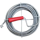 Proalet Kanal A&ccedil;ma Teli, 9 mm Kalınlık, Dayanıklı Metal Tel, Lavabo ve Gider Borusu A&ccedil;acağı, Tıkanıklık Giderici, Spiral Tel,