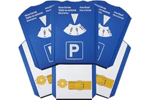 ‎PROCAR PROCAR Equipment 3X Parkscheibe Auto Deutsche Qualitäts Multifunktions (Parkscheibe mit Uhr, Eiskratzer, Einkaufschip, Reifenprofilmessung und Fensterwischer (3 Stück)