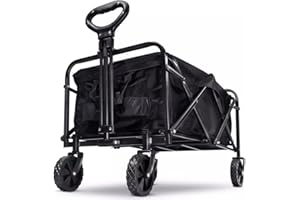 BLENDRA Heavy Duty Festival Trolley on Wheels | Foldable Camping Trolley Cart, Adjustable Garden & Outdoor Utility Wagon | 100KG-100L for Camping, Festivals, Hauling,Easy Storage