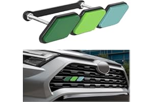 CGEAMDY Auto Kühlergrill Einsatz Trim, 3 Farben Kühlergrill Badge Grillemblem, Car Styling Zubehör Kühlergrill Badge Emblem Dekoration Logo für Car Truck Tag(Grün