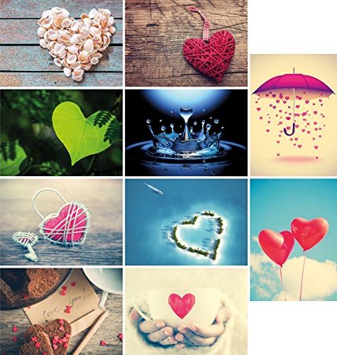 20 Love Postcard Set – (Set of 10 Each of 2 Designs), Love Cards, Love, Hearts, Wedding, Set 2